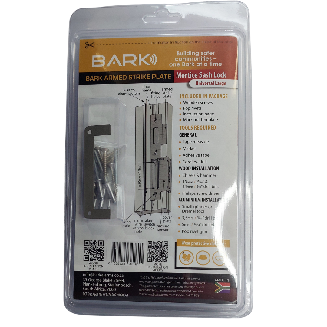 Armed Strike Plate - Mortise Sash Large